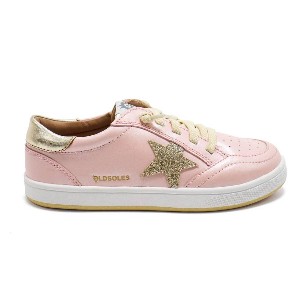 NEW OLDSOLES girl's platinum runner low top sneaker in nacardo dalia